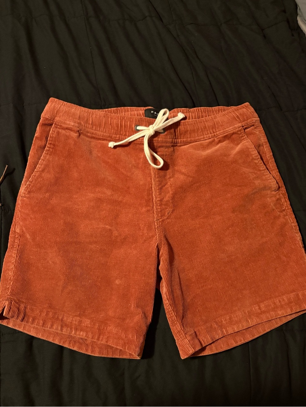 Corduroy Drawstring Men's Shorts - Rust Orange PacSun